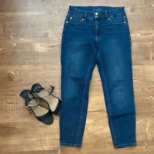 Tahari Dark Blue High-Rise Stretch Jeggings